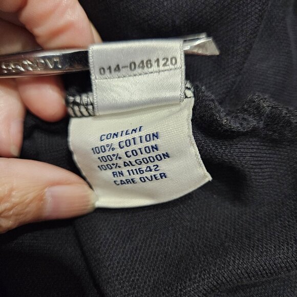 Coogi Shirt Mens 4XL Black Australia Embroidered Long Sleeve Polo Colorful Trim - Picture 6 of 13